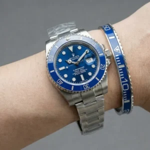 وجهة نظر بديلة لـ Replica Smurf Blue Submariner Titanium Steel Bracelet