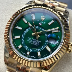 Replica Rolex Sky-Dweller Green Dial 336938 (Jubilee)