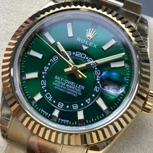 Replica Rolex Sky-Dweller Green Dial 336938 (Oyster)
