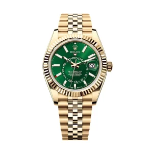 Replica Rolex Sky-Dweller Green Dial 336938 (Jubilee)