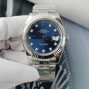 Alternatieve kijk op Replica Rolex Datejust Bright Blue Diamond Dial 126334-0015 41 mm