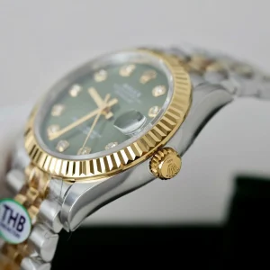 Replica Rolex Datejust Olive Green Diamond Dial 278273-0030 31 mm