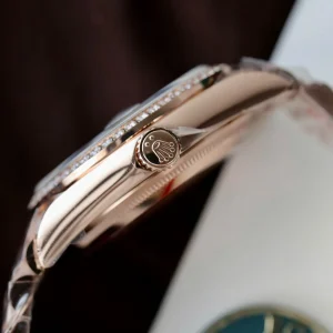 Superclone Rolex Day-Date White Mother-of-Pearl Diamond Dial 128345rbr-0077 36 mm