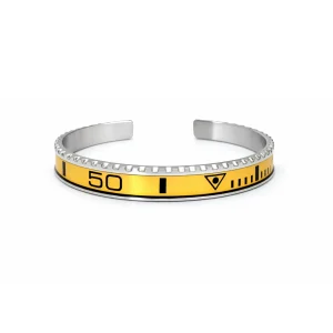 Replica Yellow Titanium Steel Bezel Bracelet