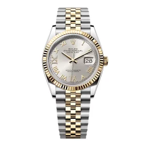 Replica Rolex Datejust Silver Roman Diamond Dial 126233-0031 36 mm