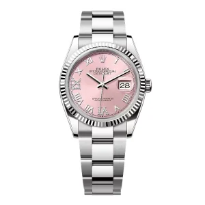 Replica Rolex Datejust Pink Roman Dial 126234-0032 36 mm