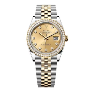 Replica Rolex Datejust Champagne Diamond Dial 126283RBR-0003 36 mm