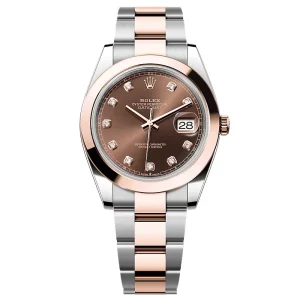 Replica Rolex Datejust Chocolate Diamond Dial 126301-0003 41 mm