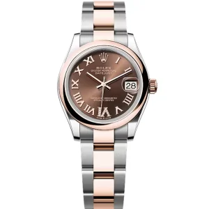 Replica Rolex Datejust Chocolate Roman Diamond Dial 278241-0003 31 mm