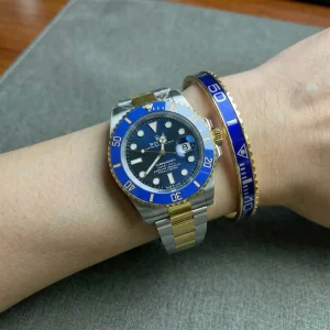 Replica Bluesy Blue Submariner Gold Tone Bracelet