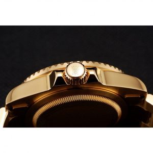 Super Clone Rolex GMT Master II Gold Dial Black Bezel Gold Case And Bracelet 1453749 – Image 6