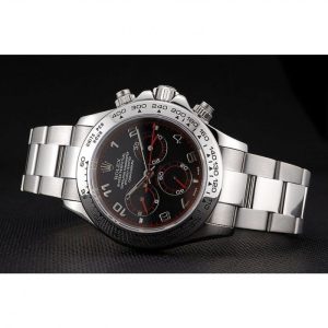 Super Clone Rolex Daytona Stainless Steel Bracelet Black Dial 80296 - Image 5