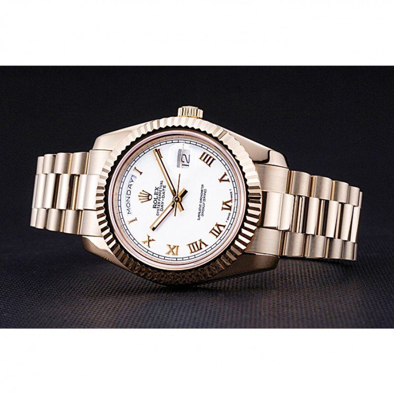 Rolex Day-Date White Dial Gold Bracelet 622546 - Image 5