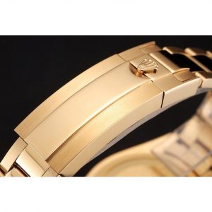 Super Clone Rolex GMT Master II Gold Dial Black Bezel Gold Case And Bracelet 1453749 – Image 8