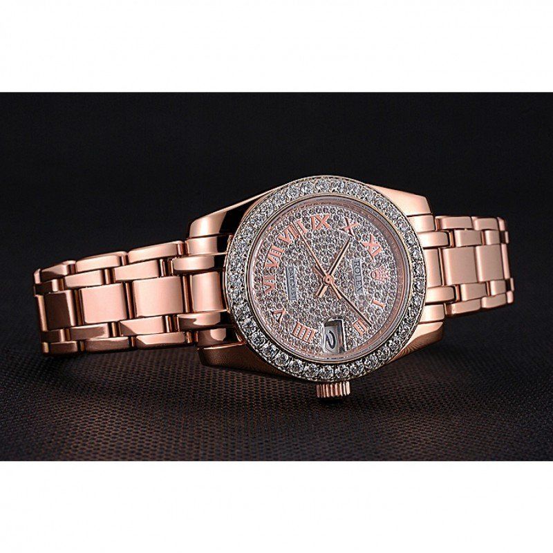 Rolex Datejust Diamond Dial And Bezel Pink Gold Case And Bracelet 622836 - Image 4