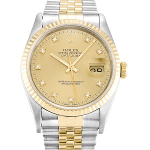 Rolex Datejust Champagne Diamond Dial 16233 - Image 4
