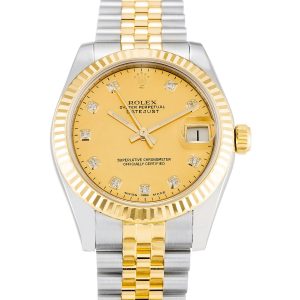 Rolex Datejust Lady Champagne Diamond Dial 178273 – Image 4
