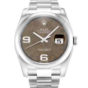 ⁦Rolex Datejust Brown Floral Dial 116200⁩ - الصورة ⁦4⁩