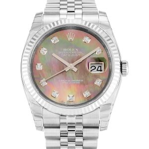 Rolex Datejust Pearl Black-Diamond Dial 116234 - Image 4