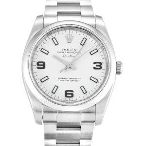 Rolex Air-King White Quarter Arabic 114200 - Imagen 4