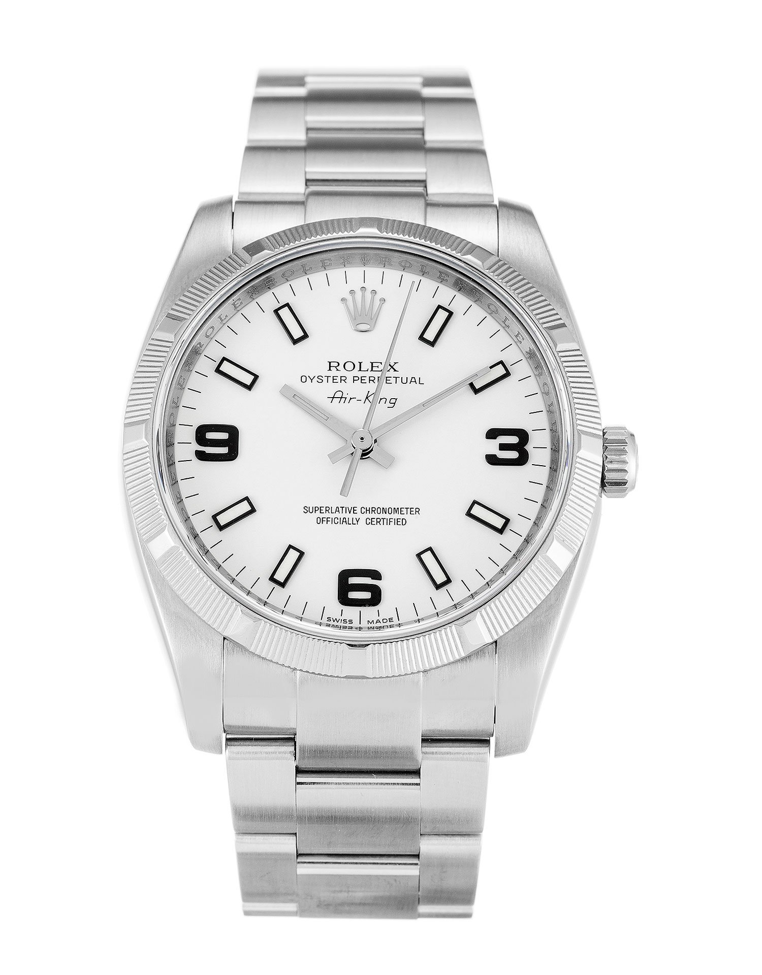 Rolex Air-King White Quarter Arabic 114210 - Image 4