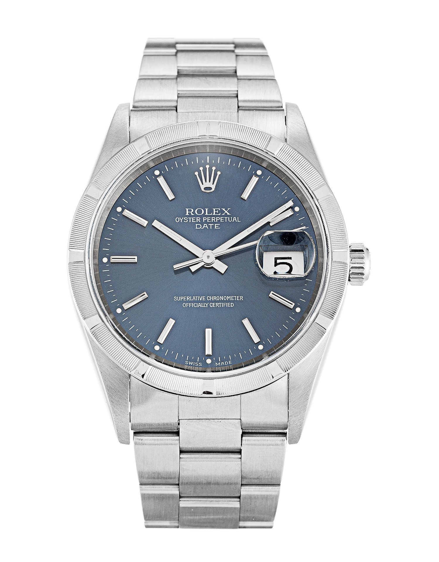 Rolex Oyster Perpetual Date 34mm Blue 15210 - Image 4