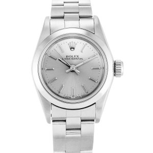 Rolex Lady Oyster Perpetual 26mm Silver 67180 - Image 4