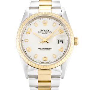 Rolex Oyster Perpetual Date 34mm White 15223 - الصورة 4