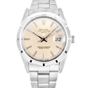 Rolex Oyster Perpetual Date 34mm Silver 15210 – Bild 4
