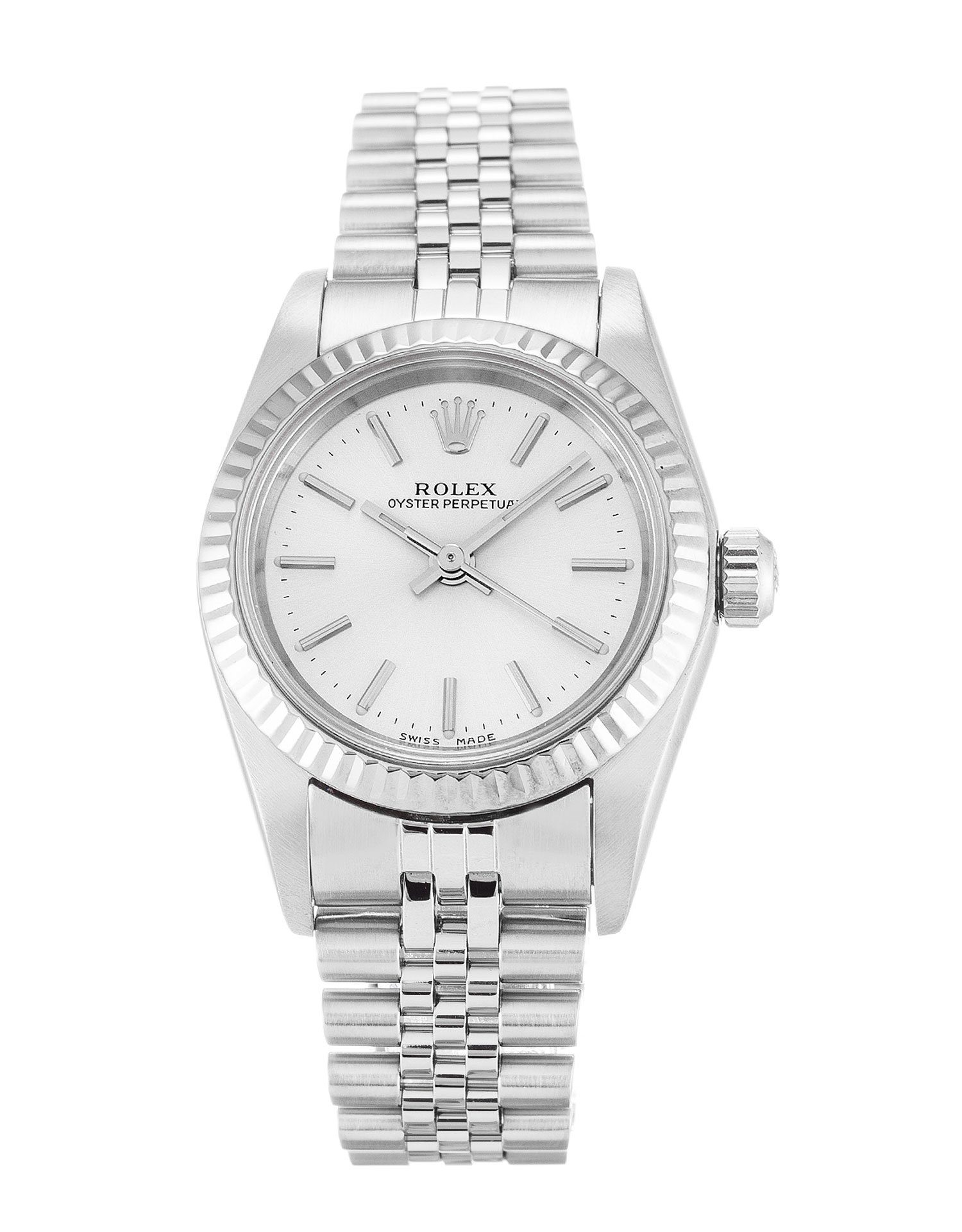 Rolex Lady Oyster Perpetual 26mm Silver 76094 - Image 4