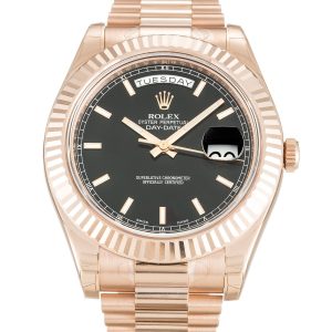Rolex Day-Date II Black Dial 218235 - Imagen 4