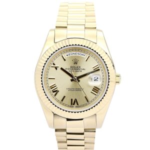 Rolex Day-Date II Gold Dial 218238 - Imagen 5