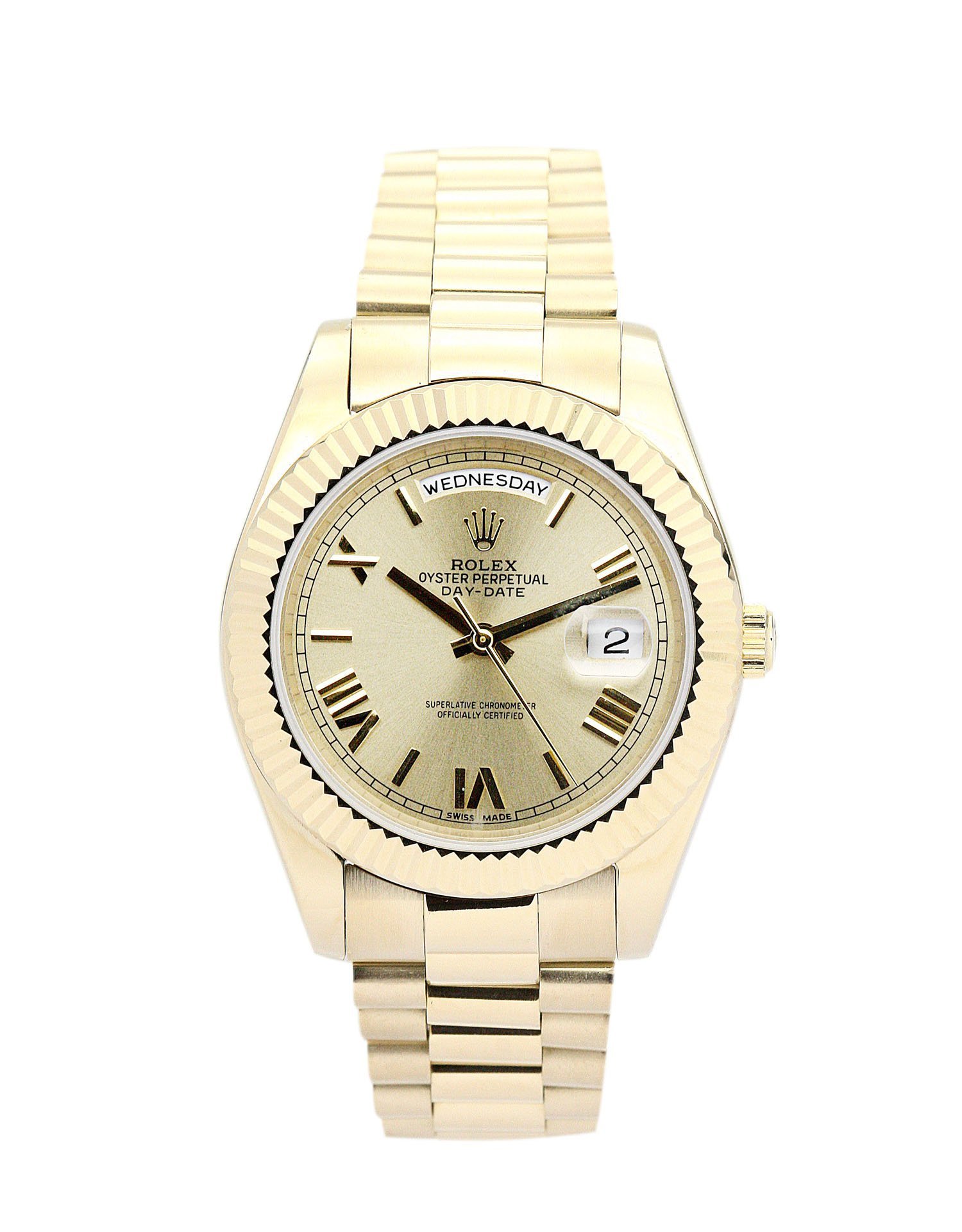 Rolex Day-Date II Gold Dial 218238 - Imagen 5