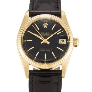 ⁦Rolex Datejust Black Dial Mid-Size 6827⁩ - الصورة ⁦4⁩