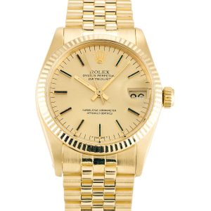 ⁦Rolex Datejust Champagne Dial Mid-Size 6827⁩ - الصورة ⁦4⁩