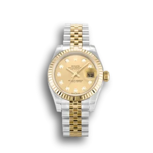 Rolex Datejust Lady Champagne Diamond Dial 179173