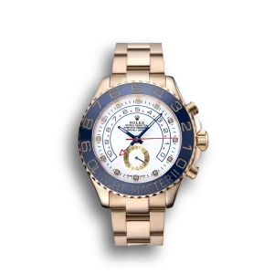 Rolex Yacht-Master II White Dial Blue Bezel Gold Bracelet 622271