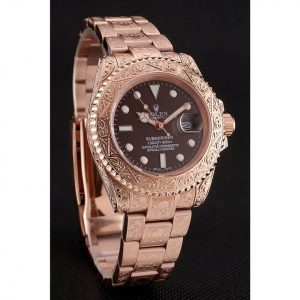 Super Clone Rolex Submariner Skull Limited Edition Brown Dial Rose Gold Case And Bracelet 1454087 - Imagen 3
