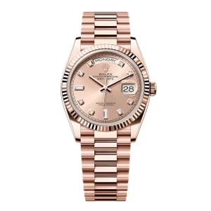 Super Clone Rolex Day-Date Rosé Diamond Dial 128235-0009 36 mm
