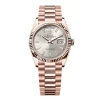 Super Clone Rolex Day-Date Silver Diamond Dial 128235-0087 36 mm