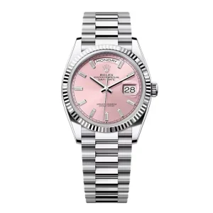 Super Clone Rolex Day-Date Pink Diamond Dial 128236-0024 36 mm