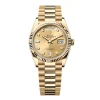 Super Clone Rolex Day-Date Champagne Diamond Dial 128238-0008 36 mm