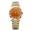 Super Clone Rolex Day-Date Carnelian Diamond Dial 128238-0088 36 mm
