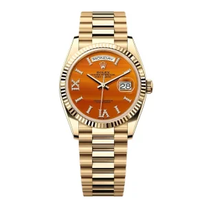 Super Clone Rolex Day-Date Carnelian Diamond Dial 128238-0088 36 mm