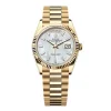 Super Clone Rolex Day-Date White Mother-of-Pearl Diamond Dial 128238-0123 36 mm