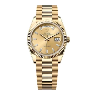 Super Clone Rolex Day-Date Champagne Diamond Dial 128238-0132 36 mm