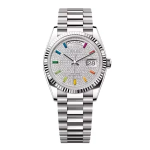 Super Clone Rolex Day-Date Diamond-Paved Dial 128239-0019 36 mm