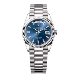 Super Clone Rolex Day-Date Bright Blue Diamond Dial 128239-0069 36 mm