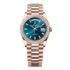 Super Clone Rolex Day-Date Blue-Green Diamond Dial 128345rbr-0083 36 mm
