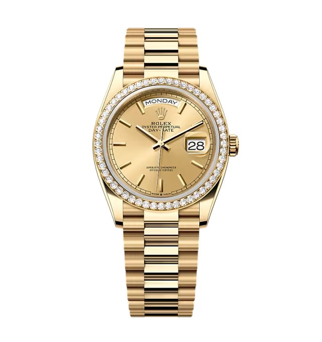 Super Clone Rolex Day-Date Champagne Dial 128348rbr-0026 36 mm